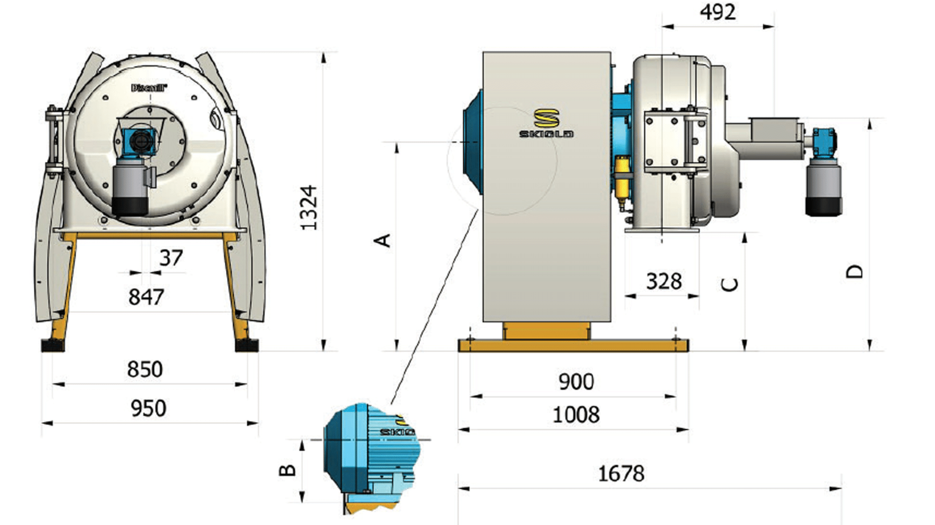 Grain Milling Machine plans with measurements